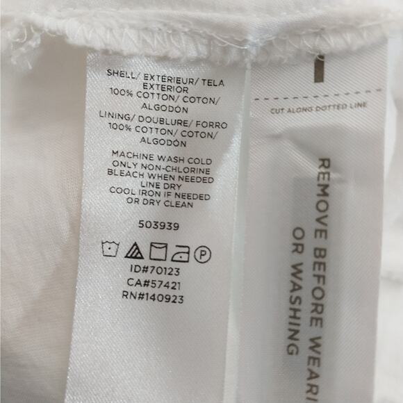 NWT! LOFT! PUREST WHITE COTTON EYELET SPAGHETTI STRAP SUNDRESS, DRESS! SZ 2 - Picture 7 of 8